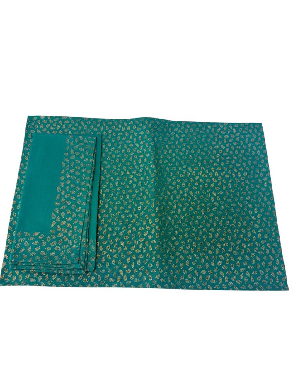 PIER 1 IMPORTS Placemats and Napkins Set of 4 Cotton Green Gold Paisley New